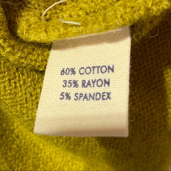 BKE Buckle Women’s Faux Wrap Sweater S Small Gold Olive Mustard Long Sleeve NWT - Picture 11 of 12